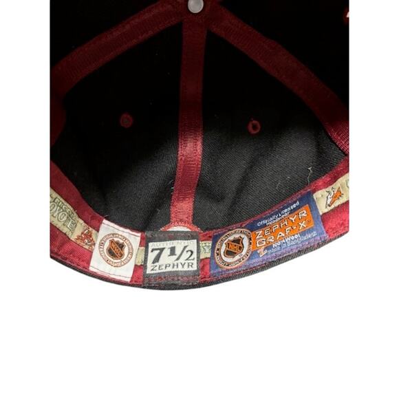 Vtg Arizona Peyote Coyotes Kachina Zephyr Baseball Cap Hat - Black - NHL - Picture 6 of 6